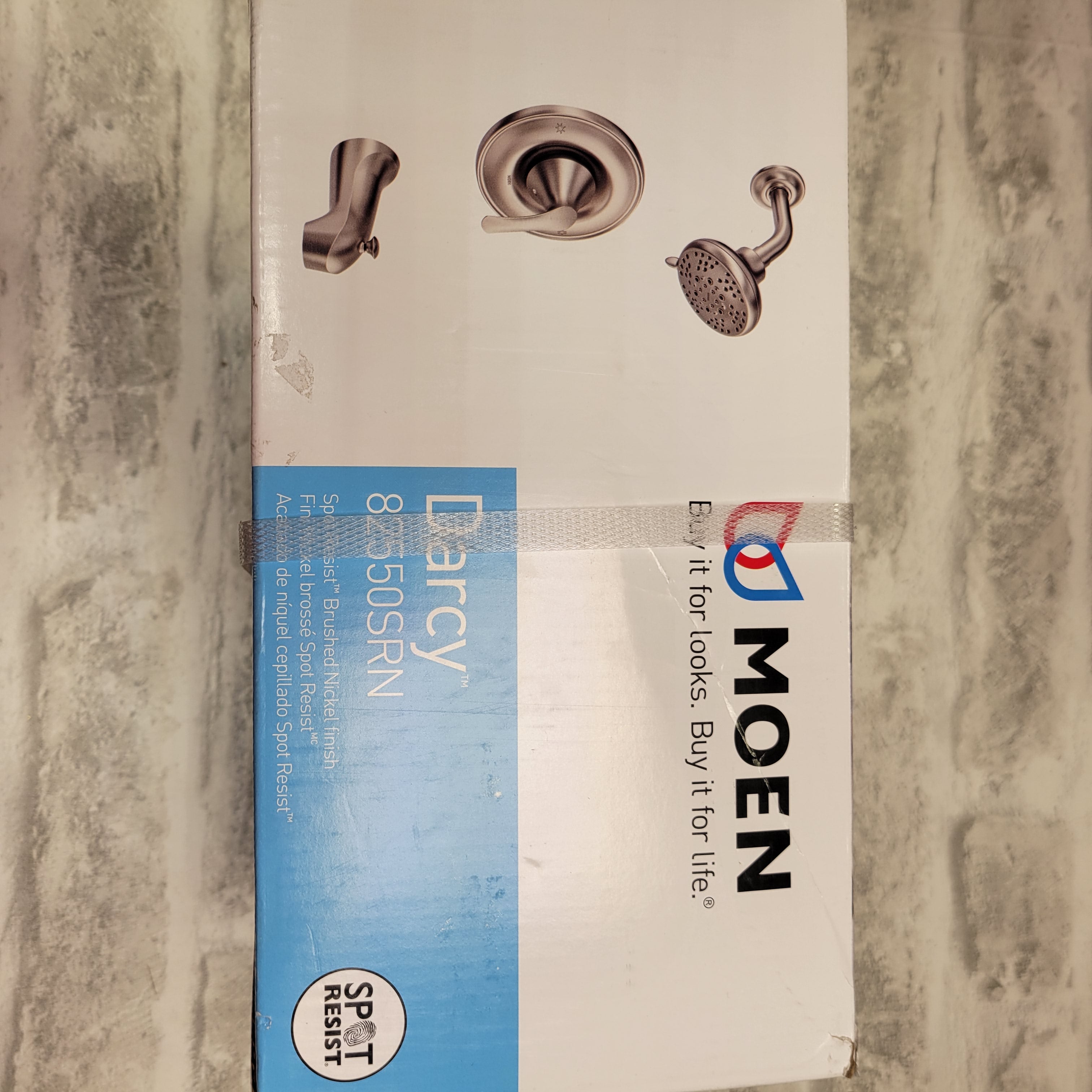 Moen Darcy Tub and Shower Faucet, Spot Resist Brushed Nickel (Valve Included) (7643306983662)